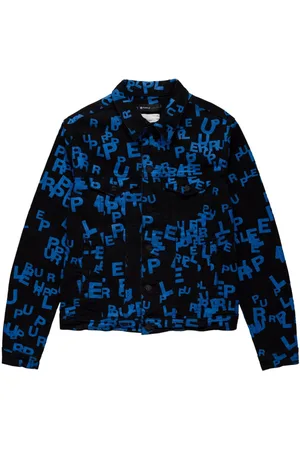 Purple Brand Logo-print denim jacket