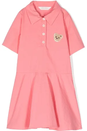 Palm Angels Mini-bear-patch polo dress