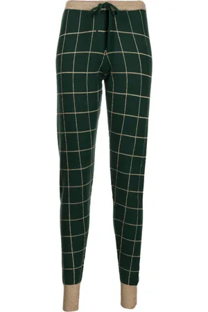 MADELEINE THOMPSON Layla check-pattern track pants