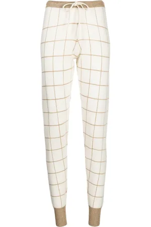 MADELEINE THOMPSON Layla check-pattern track pants
