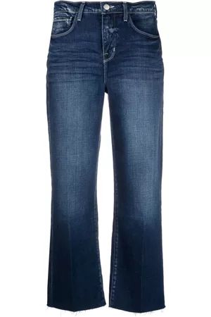 L'Agence Women Jeans - Wanda raw-cut cropped jeans