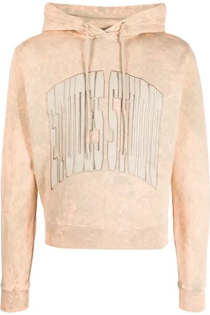 Etudes Embroidered-logo bleach hoodie