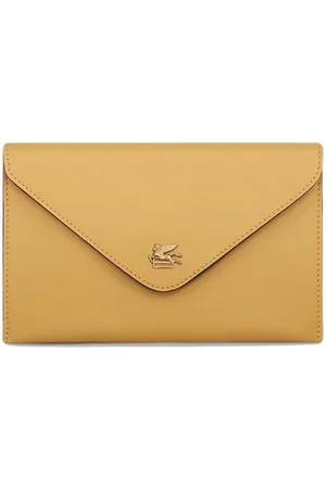 Etro Pegaso-motif leather clutch bag