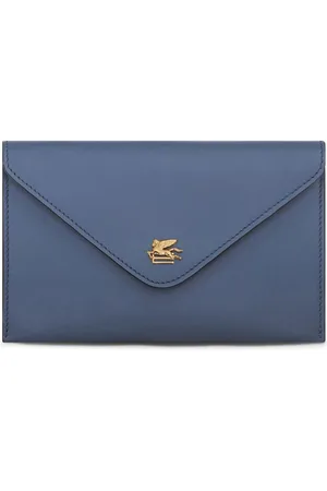 Etro Pegaso-motif leather clutch bag