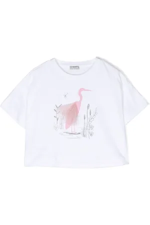 Il gufo Illustration-print short-sleeve T-shirt