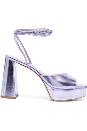 Bettina Vermillon Janet laminated faux-leather platform sandals