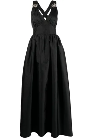 Krystyna Women Gown Black Dress - Buy Krystyna Women Gown Black Dress  Online at Best Prices in India | Flipkart.com