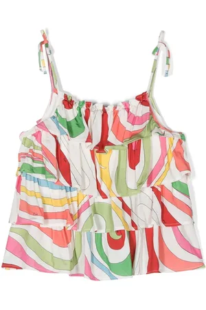 PUCCI Junior Graphic-print tiered blouse