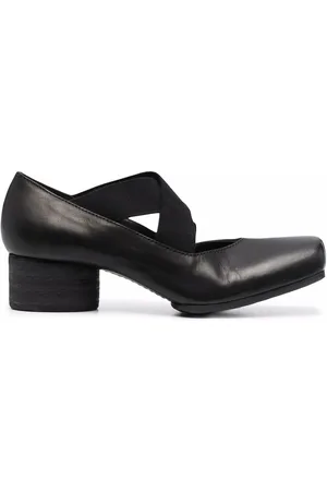 UMA WANG Cross-strap square toe pumps