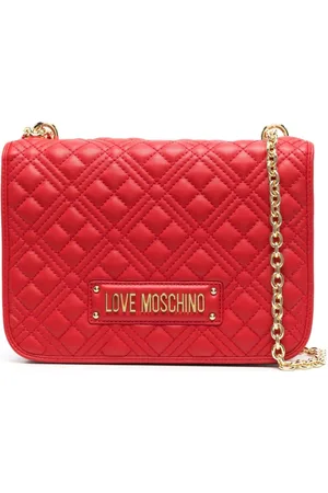 Moschino Logo-plaque quilted shoulder bag