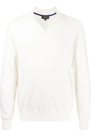 N.PEAL Polo-collar knit jumper
