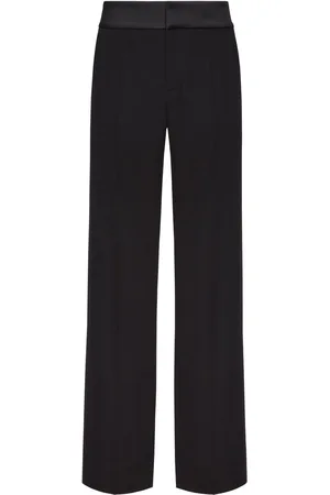 VALENTINO GARAVANI Contrasting-waistband straight-leg trousers
