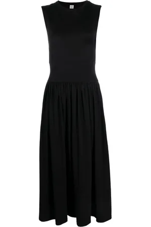 Totême Sleeveless cotton midi dress