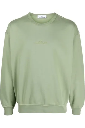 Stone Island Embroidered-logo cotton sweatshirt