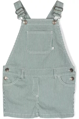 BONPOINT Girls Rainwear - Saga striped dungarres
