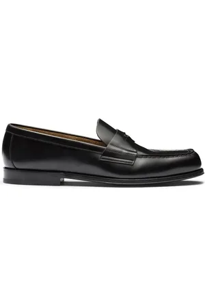 Prada Logo-plaque leather loafers