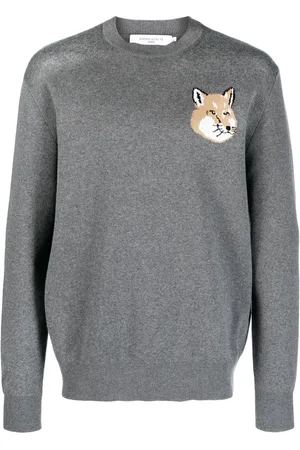 Maison Kitsuné Fox-motif cotton jumper
