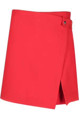 Plan C Asymmetric-wrap mini skort