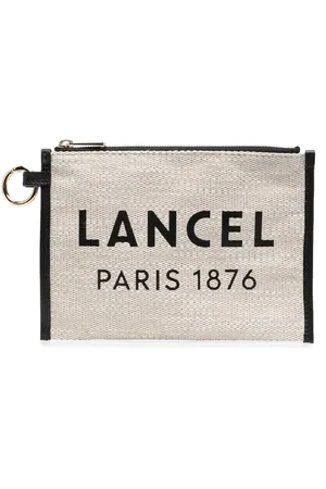 LANCEL Logo-print clutch bag