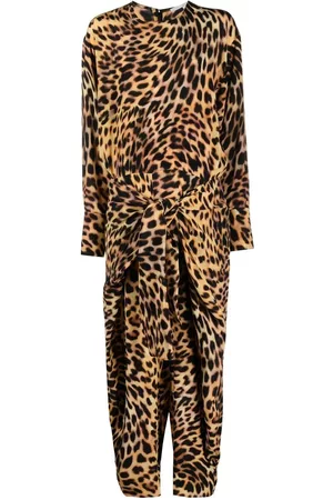 Stella McCartney Women Jumpsuits - Cheetah-print silk jumpsuit