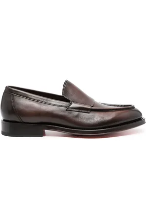 santoni Slip-on leather loafers