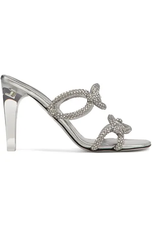 VALENTINO GARAVANI Chain 1967 embellished slide sandals