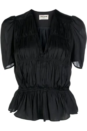 Zadig & Voltaire Short-sleeve ruched blouse