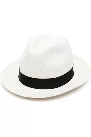 Borsalino Women Fedora Hats - Ribbon-detail straw fedora hat
