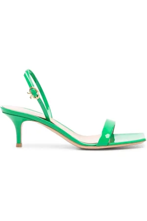 Gianvito Rossi Ribbon 55mm patent leather kitten sandals