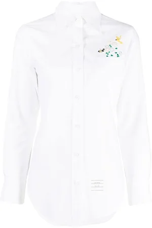 Thom Browne Embroidered long-sleeve shirt