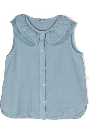 Il gufo Fringed sleeveless blouse