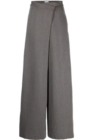 ROSETTA GETTY Wrap-effect wide-leg trousers
