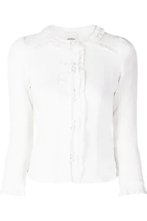 Isabel Marant Georgia ruffled semi-sheer blouse