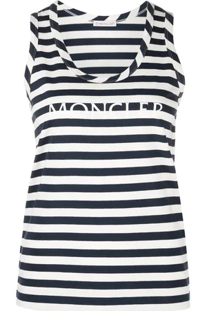 Moncler Striped logo-print tank top