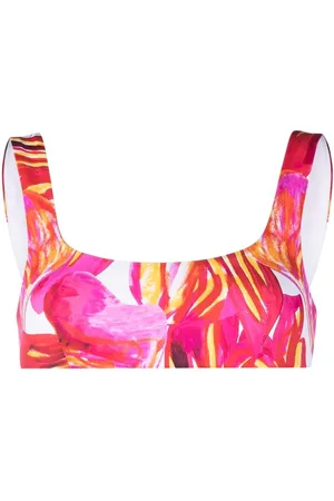 Louisa Ballou Abstract-print bikini top