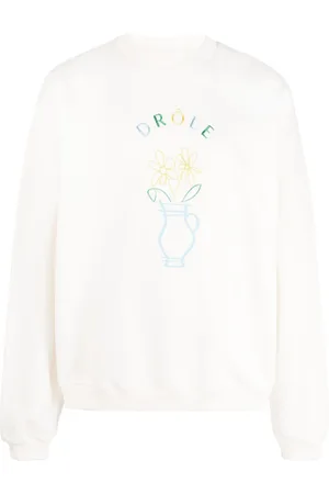 Drôle de Monsieur Embroidered-logo cotton sweatshirt
