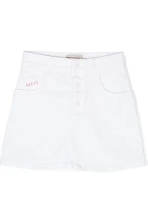 PUCCI Junior Embroidered-detail mini shorts