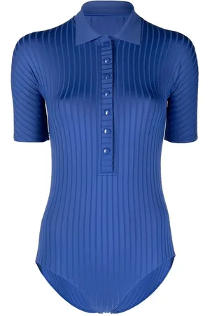 ERES Cachaca ribbed short-sleeve swimsuit
