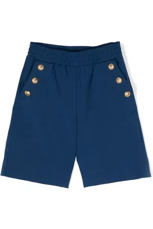 Balmain Button-embossed wool shorts