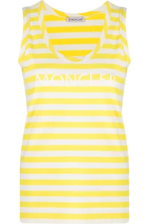 Moncler Striped logo-print tank top