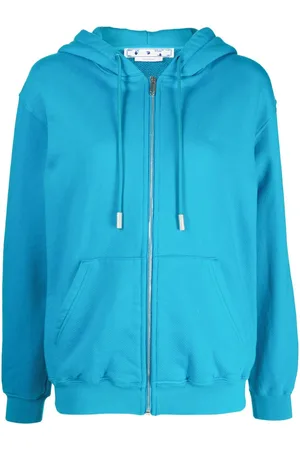 OFF-WHITE Diag-print zip-front hoodie