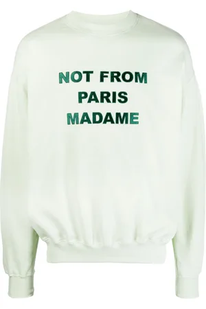 Drôle de Monsieur Slogan-print crew neck sweatshirt