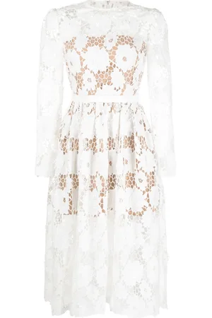 Self-Portrait Cotton lace midi dress