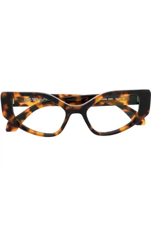 OFF-WHITE Tortoiseshell cat-eye frame glasses