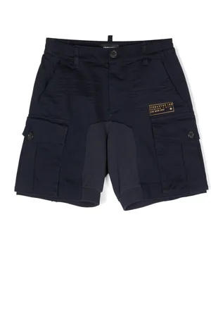 Dsquared2 Logo-print contrast-panel cargo shorts
