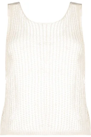 Heron Preston Open-knit cotton tank top