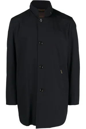MOORER Stand-up collar raincoat