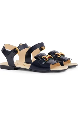 leather flat sandals