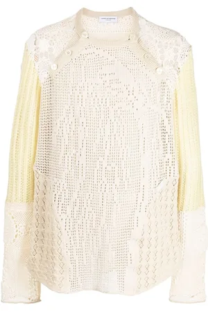 Marine Serre Regenerated crochet raglan jumper