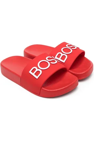 Girls hugo boss sliders hot sale